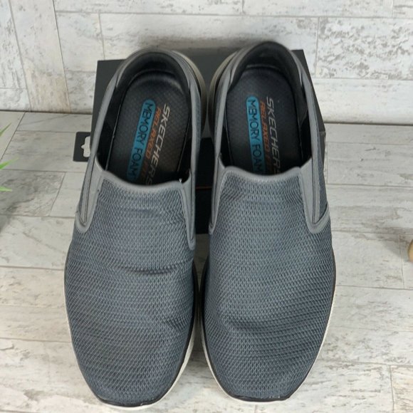 Skechers SN 52937S Gray Slip On Dual Lite Relaxed Fit Men's Sz 9 - Picture 7 of 12